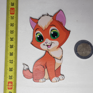 Mačička - Drevená magnetka - CoolArts Výška magnetky: 10 cm