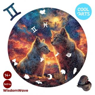 Mačky blíženci - Znamenie zverokruhu - WisdomWave (362 ks) - Drevené puzzle