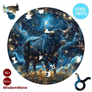 Mesačný býk - Znamenie zverokruhu - WisdomWave (362 ks) - Drevené puzzle