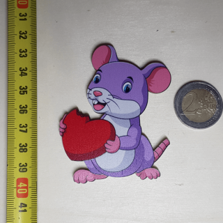 Myška - Drevená magnetka - CoolArts Výška magnetky: 7 cm