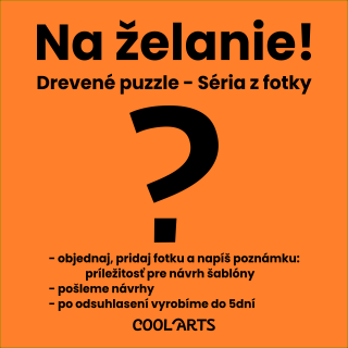 Na želanie - Z fotky - Drevené puzzle Veľkosť: Ace