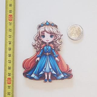 Princezná - Drevená magnetka - CoolArts Výška magnetky: 10 cm