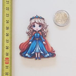 Princezná - Drevená magnetka - CoolArts Výška magnetky: 7 cm