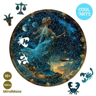 Váhy a hviezdy - Znamenie zverokruhu - MindMaze (100 ks) - Drevené puzzle