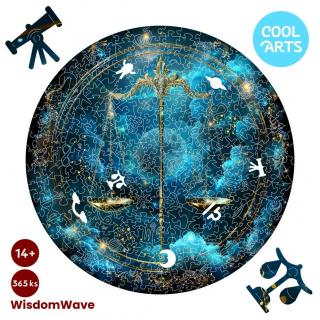 Váhy na oblohe - Znamenie zverokruhu -  WisdomWave (365 ks) - Drevené puzzle