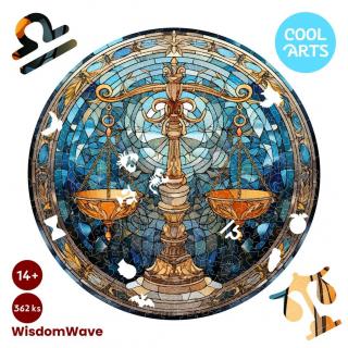 Vitrážne váhy - Znamenie zverokruhu - WisdomWave (362 ks) - Drevené puzzle