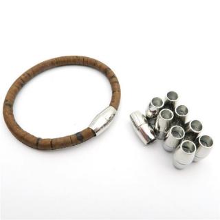 Korková bižutéria - zakončenia 5 - 10 mm Typ: okrúhly SINGLE ROUND magnet 5 mm
