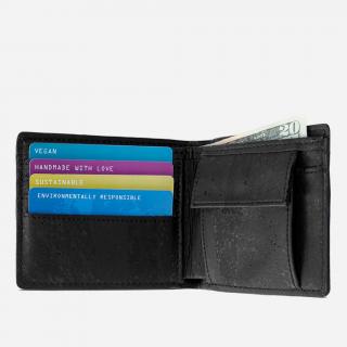 Korková pánska peňaženka COINS Farba: čierna