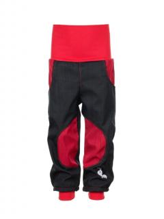 Nepremokavé softshellové nohavice Červené Veľkosť: 104