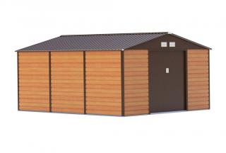 G21 Záhradný plechový domček - 340 x 382 cm, hnedý
