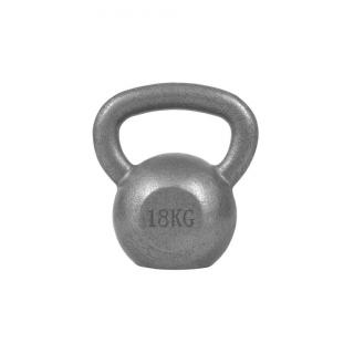 Gorilla Sports Kettlebell činka, liatinová, sivá, 18 kg