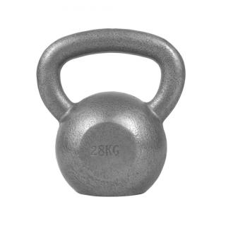 Gorilla Sports Kettlebell činka, liatinová, sivá, 28 kg