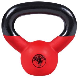 Gorilla Sports Kettlebell činka, pogumovaný povrch, 3 kg