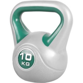 Gorilla Sports Kettlebell činka, vinylová, zelená, 10 kg