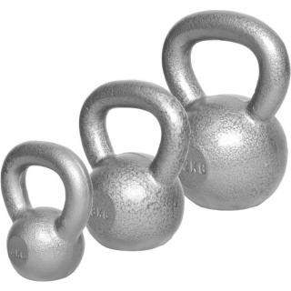 Gorilla Sports Kettlebell sada, liatinová, 4, 8, 12 kg