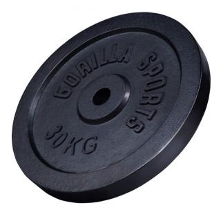 Gorilla Sports Liatinový záťažový kotúč, 30 kg