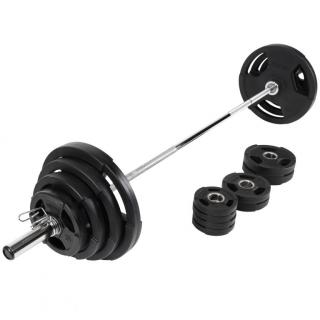 Gorilla Sports Set nakladacích tyčí + závažia, 130 kg