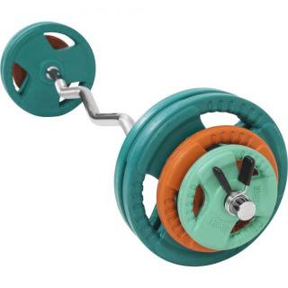 Gorilla Sports Set nakladacích tyčí + závažia, pružinové, 35 kg