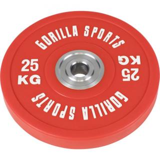 Gorilla Sports Záťažový kotúč, pogumovaný, 25 KG