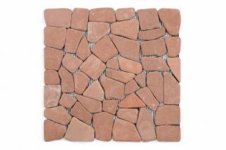 Mramorová mozaika Garth- červená / terakota - obklady 1 m2