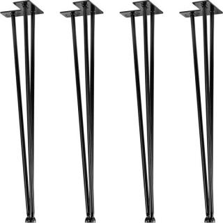 STILISTA nábytková noha z 3 tyčiek, 60 cm, čierna