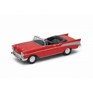 1:34 1957 Chevrolet Bel Air Cabrio Červená