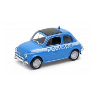 1:34 Fiat Nuova 500 Polizia Modrá
