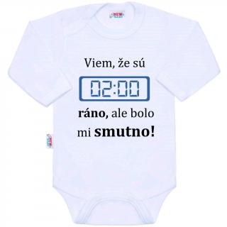 Body s potlačou New Baby 02:00 hodiny ráno 74 (6-9m)