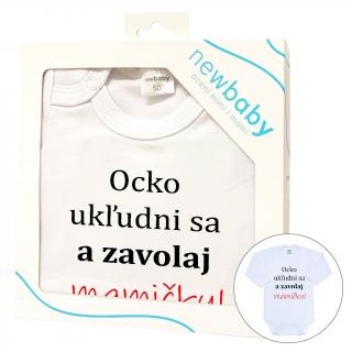 Body s potlačou New Baby a zavolaj MAMIČKU! - darčekové balenie 50