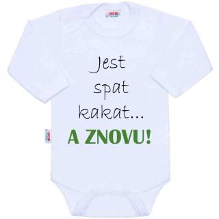 Body s potlačou New Baby Jesť spať kakať...a ZNOVU 68 (4-6m)