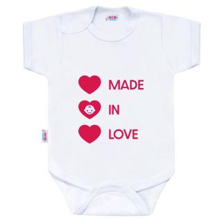 Body s potlačou New Baby MADE IN LOVE 50