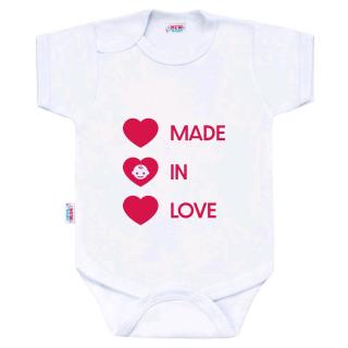 Body s potlačou New Baby MADE IN LOVE 62 (3-6m)