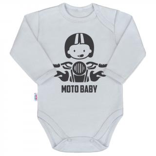 Body s potlačou New Baby Moto baby sivé 86 (12-18m)