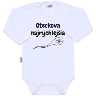 Body s potlačou New Baby Oteckova najrýchlejšia 68 (4-6m)