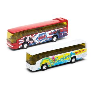 BUS Welly 1:60 Super Coach Červená