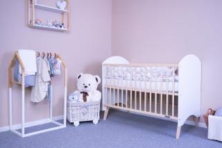 Detská postieľka New Baby BELLA štandard biela-prírodná