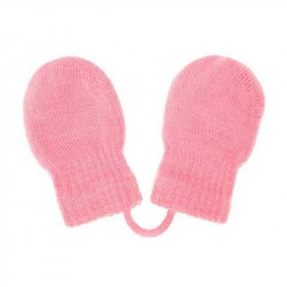 Detské zimné rukavičky New Baby svetlo ružové 56 (0-3m)