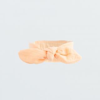 Dojčenská mušelínová čelenka New Baby Leny Peach 80 (9-12m)