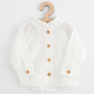 Dojčenská mušelínová košeľa New Baby Soft dress béžová 62 (3-6m)