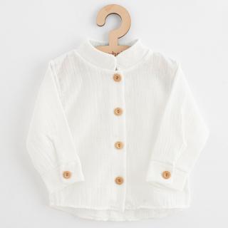 Dojčenská mušelínová košeľa New Baby Soft dress béžová 68 (4-6m)