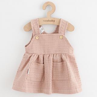 Dojčenská mušelínová suknička New Baby Comfort clothes ružová 62 (3-6m)