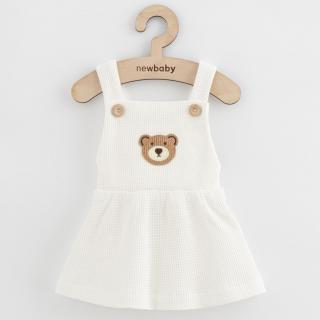 Dojčenská sukienka na traky New Baby Luxury clothing Laura biela 62 (3-6m)