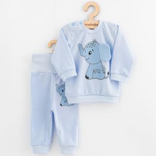 Dojčenská súprava tričko a tepláčky New Baby Happy Elephant blue 80 (9-12m)