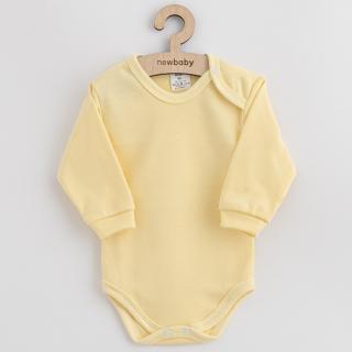 Dojčenské bavlnené body New Baby žltá 56 (0-3m)