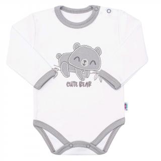 Dojčenské bavlnené body s dlhým rukávom New Baby Cute Bear 86 (12-18m)