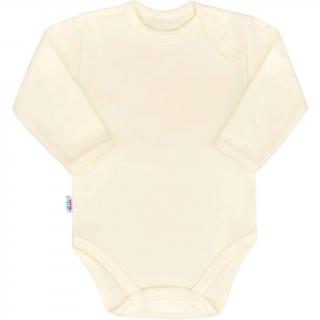 Dojčenské bavlnené body s dlhým rukávom New Baby Pastel béžové 74 (6-9m)