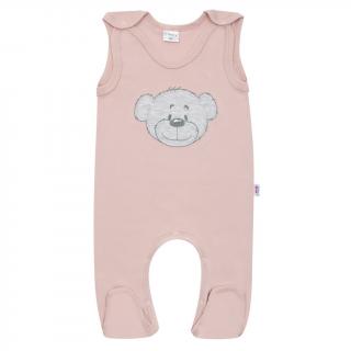 Dojčenské bavlnené dupačky New Baby BrumBrum old pink 80 (9-12m)