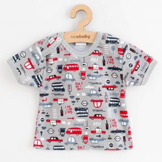 Dojčenské bavlnené tričko s krátkym rukávom New Baby Go!go!go! 56 (0-3m)
