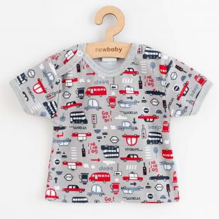 Dojčenské bavlnené tričko s krátkym rukávom New Baby Go!go!go! 74 (6-9m)