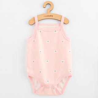 Dojčenské body bez rukávov New Baby Classic II medvedík biely dievča 86 (12-18m)